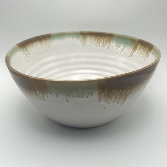Vtg Holly Hill Seagrove NC Studio Pottery Drip Glaze Mixing Serving Bowl 8” MFK - Picture 3 of 15